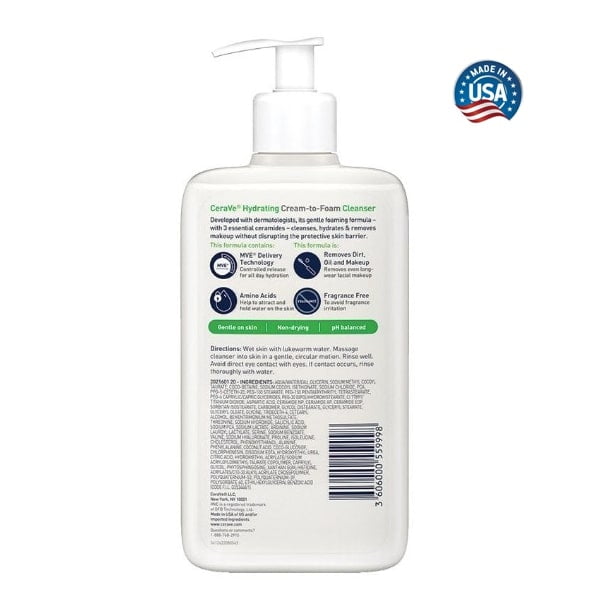 Hydrating Cream-to-Foam Cleanser 236ml